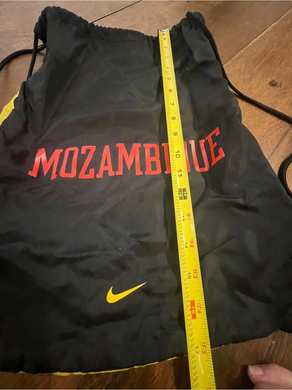 Nike Vintage Team Issue Drawstring Backpack with Red Mozambique